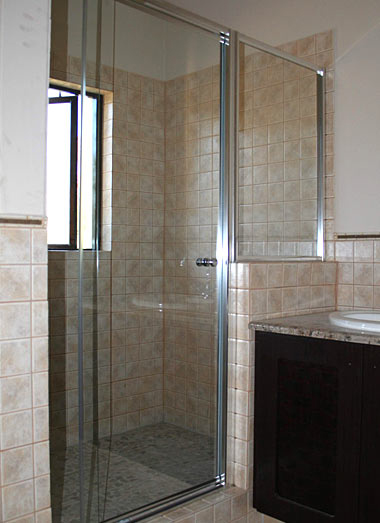 semi frameless shower